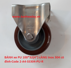 banh-xe-day-cong-nghiep-pu-100x32-cang-inox-304-co-dinh